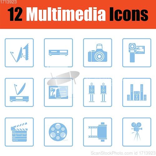 Image of Set of multimedia icons