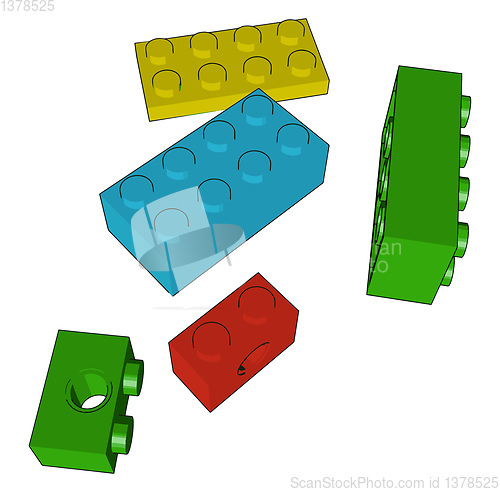 Image of The colored blocks toy vector or color illustration