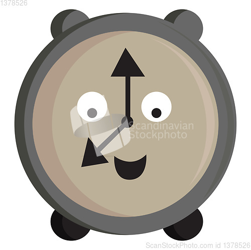 Image of Time displayed 1 hour and 30 minutes in a wall clock vector or c
