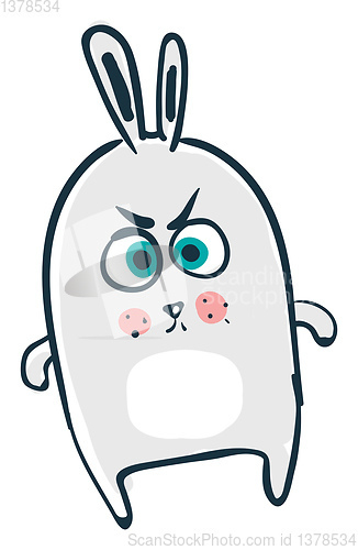Image of An angry rabbit vector or color illustration