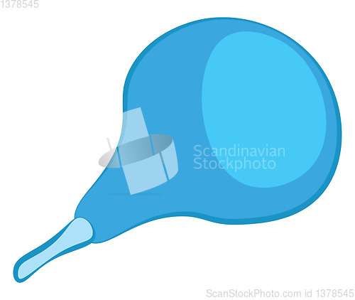 Image of Blue colour enema bulb vector or color illustration