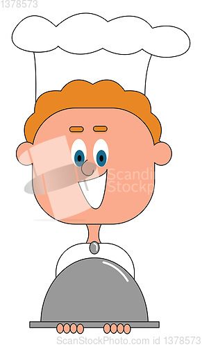 Image of Portrait of a chef/Cook vector or color illustration