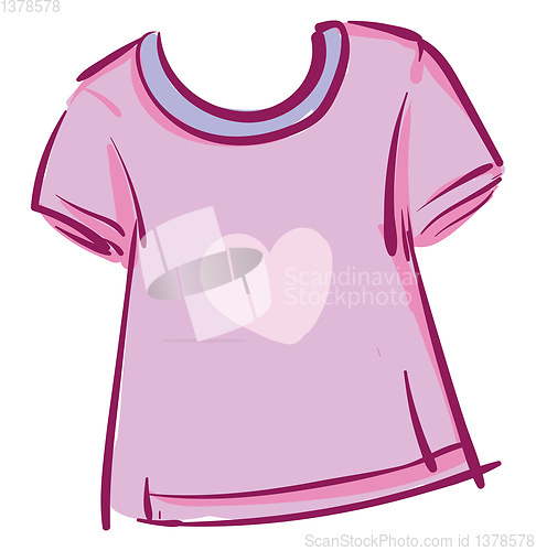 Image of A pink heart t-shirt vector or color illustration