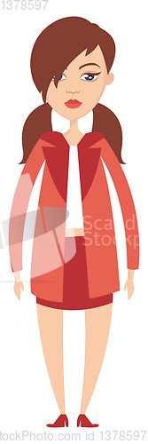 Image of Working Girl illustration vector on white background