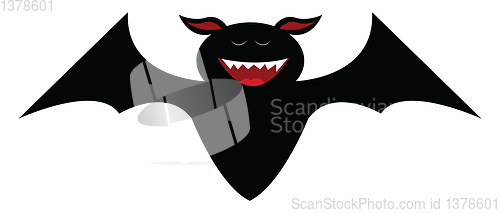 Image of Simple cartoon bat vector illsutration on white background