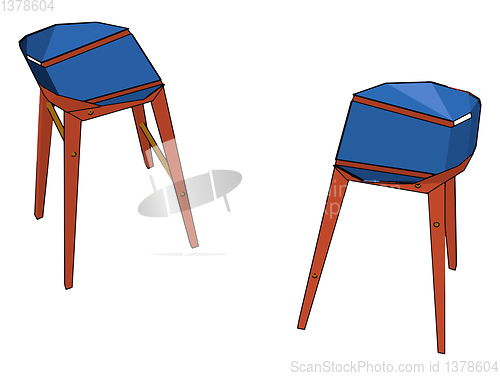 Image of A stool furniture vector or color illustration