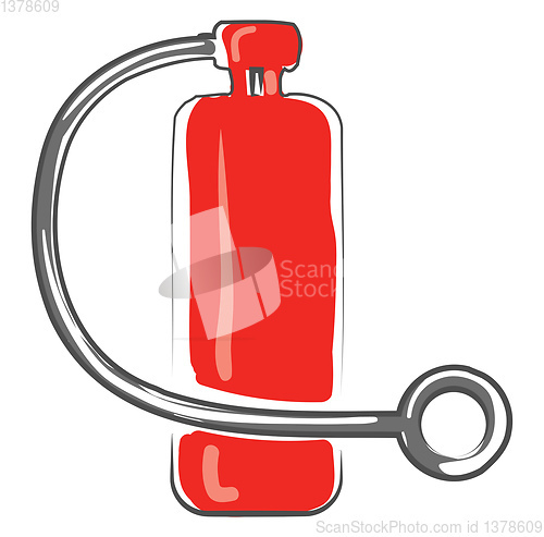 Image of Clipart of red-colored fire extinguisher vector or color illustr