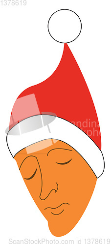Image of Christmas cap vector or color illustration