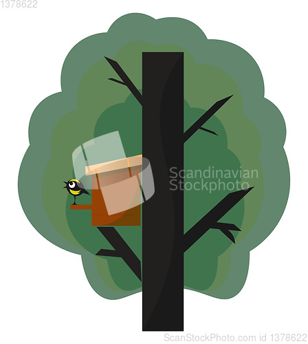 Image of A cute nest box vector or color illustration