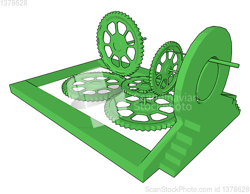 Image of Sprocket in Bicycle vector or color illustration