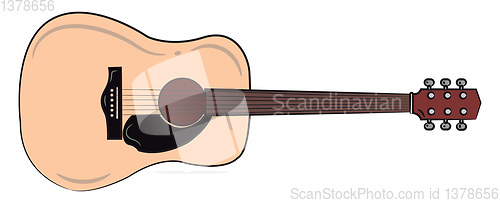 Image of Musical instrument of bass guitar vector or color illustration