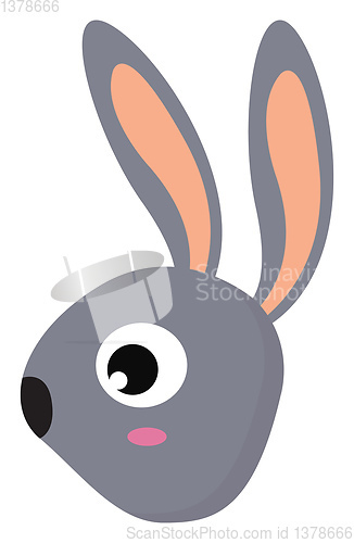 Image of Clipart of the face of a cute little rabbit vector or color illu