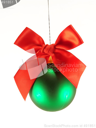 Image of Christmas ball with red bow