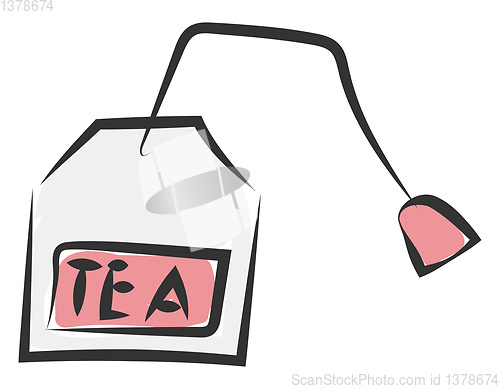 Image of Tea bag vector or color illustration