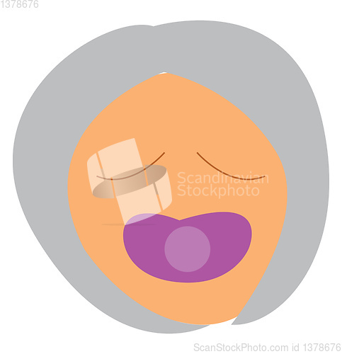Image of A baby\'s face vector or color illustration
