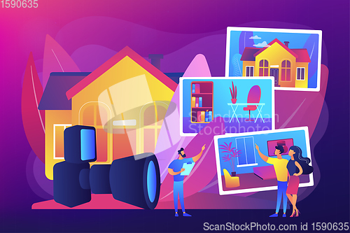 Image of Real estate photography concept vector illustration