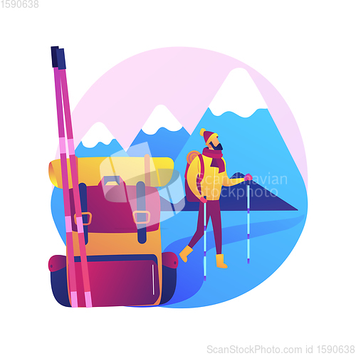 Image of Mountain expedition vector concept metaphor