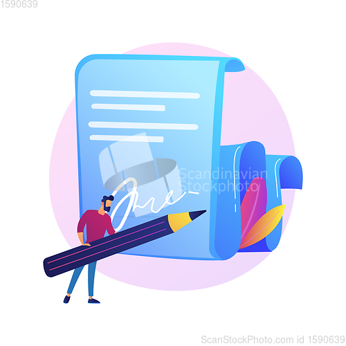 Image of Contract signing vector concept metaphor