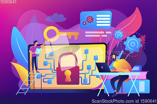 Image of Data leakage concept vector illustration