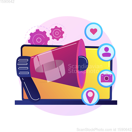 Image of Social media ad vector concept metaphor.