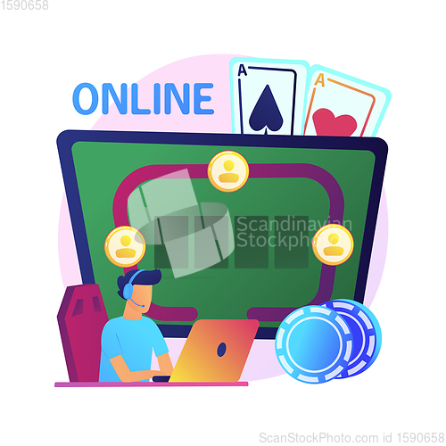 Image of Online poker vector concept metaphor