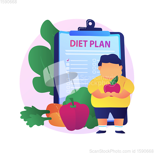 Image of Dieting vector concept metaphor
