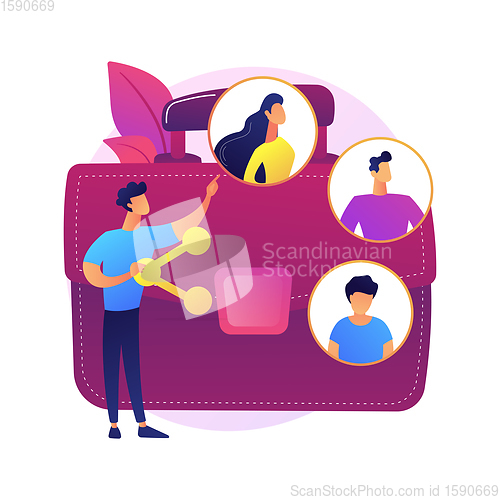 Image of Student exchange program vector concept metaphor