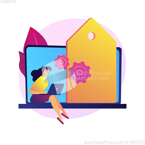 Image of Freelance programming vector concept metaphor