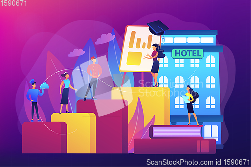 Image of Hospitality courses concept vector illustration