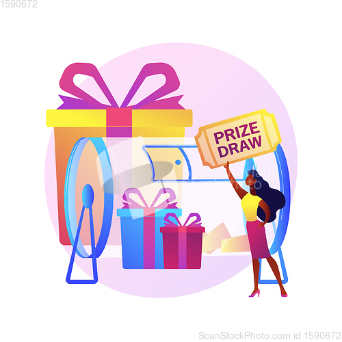 Image of Prize draw vector concept metaphor
