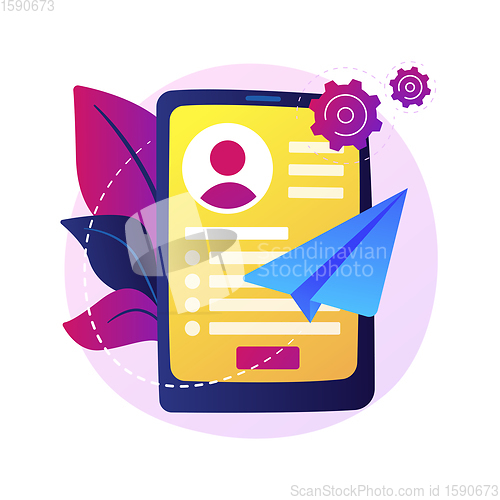 Image of Woman personal profile vector concept metaphor