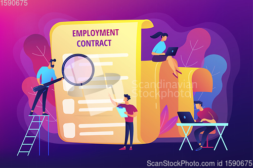 Image of Employment agreement concept vector illustration