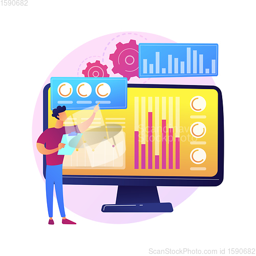 Image of Statistical data vector concept metaphor.