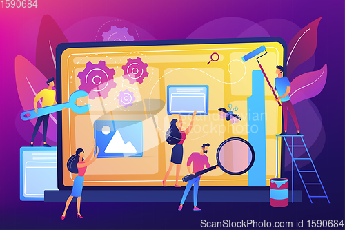 Image of Website maintenance concept vector illustration