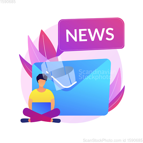 Image of Newsletter subscription vector concept metaphor