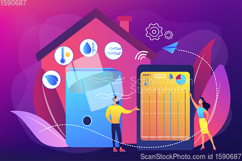 Image of Air quality monitor concept vector illustration