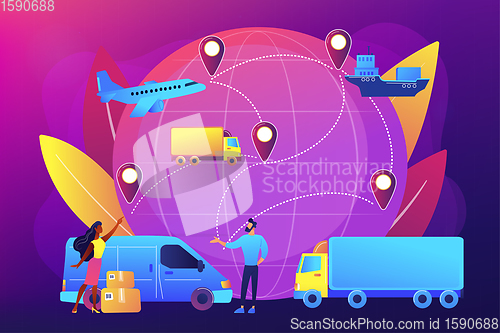 Image of Global transportation system concept vector illustration.