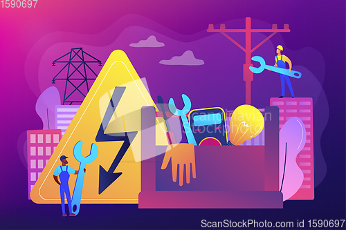 Image of Electrician services concept vector illustration