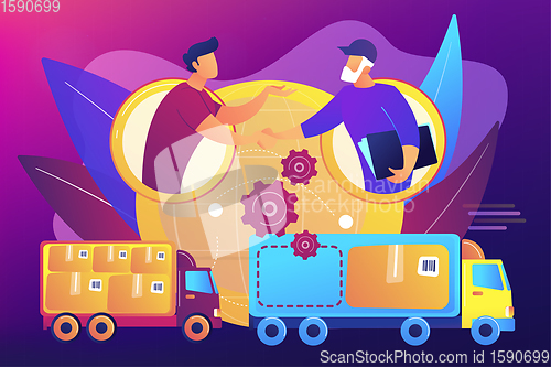 Image of Collaborative logistics concept vector illustration