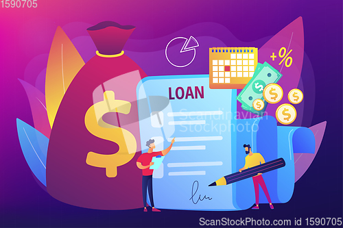 Image of Loan disbursement concept vector illustration