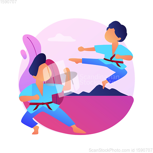 Image of Martial arts school vector concept metaphor