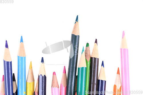 Image of color crayons isolated