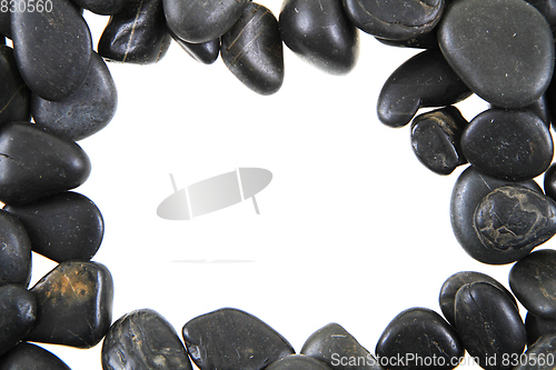 Image of black stones background