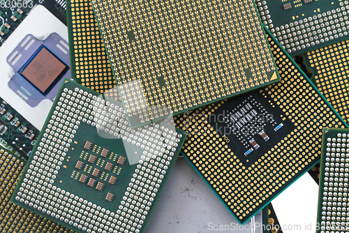 Image of computer chips texture