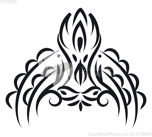 Image of Decor silhouette vector or color illustration