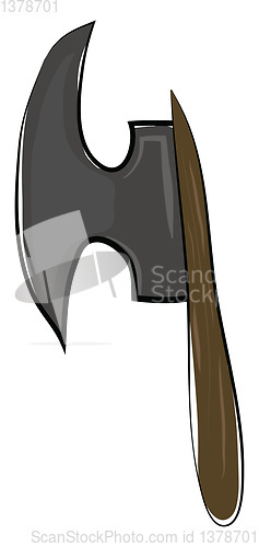Image of An axe a vintage style metal weapon vector color drawing or illu