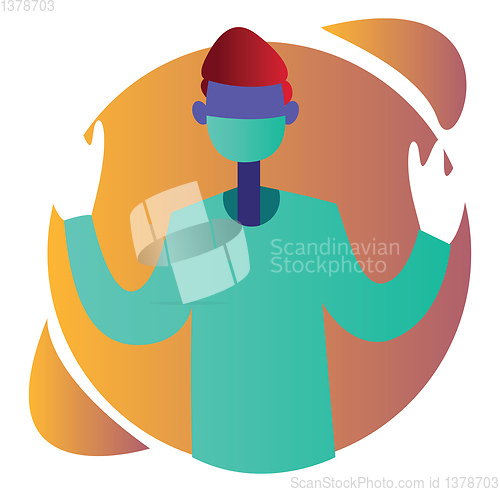 Image of Ward boy ready for an operation multicolor vector illustration o