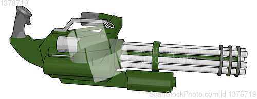 Image of 3D vector illustration on white background  of a military machin