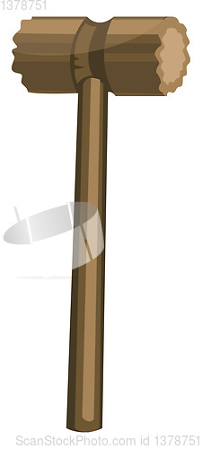 Image of Wood Hammer vector color illustration.