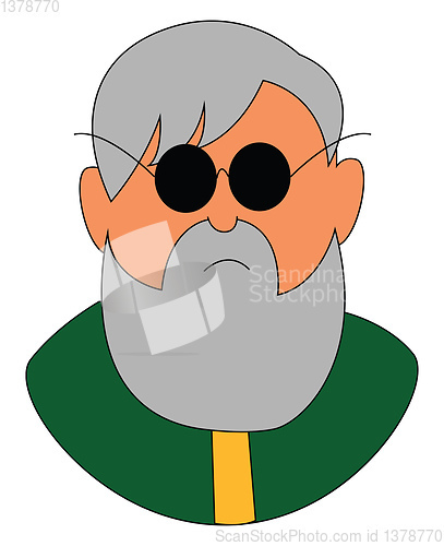 Image of An old man vector or color illustration